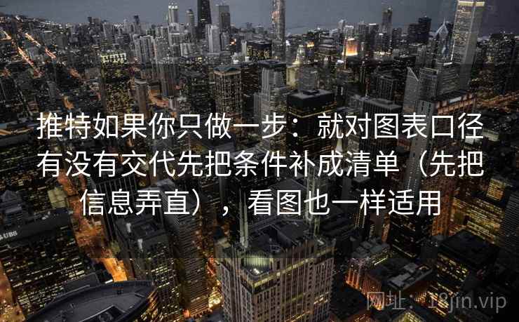 推特如果你只做一步：就对图表口径有没有交代先把条件补成清单（先把信息弄直），看图也一样适用